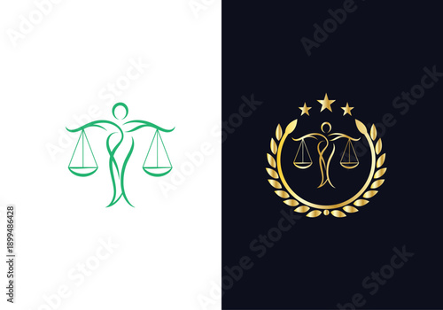 Modern Law logo scales justice law firm logo Concepts luxury justice lawyer logo vector design
