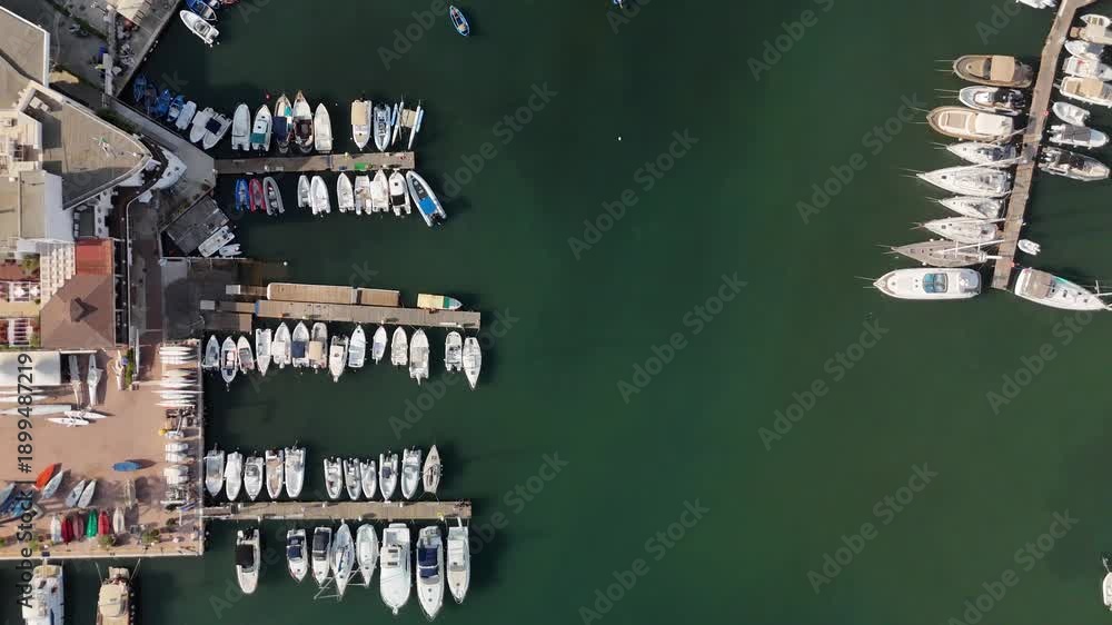 custom made wallpaper toronto digitalAerial Drone View of Teatro Margherita and Marina with Boats in Bari, Apulia, Southern Italy on the Adriatic Coastline. Top View