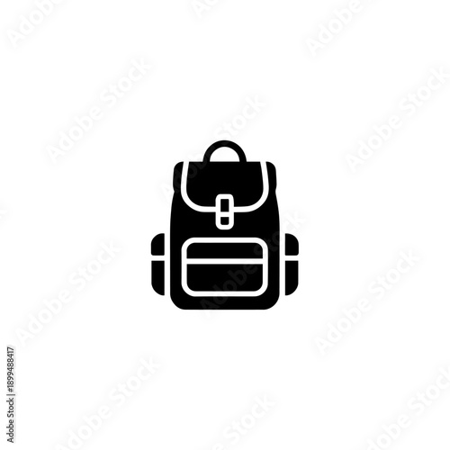 Backpack icon design. illustration isolated on white background