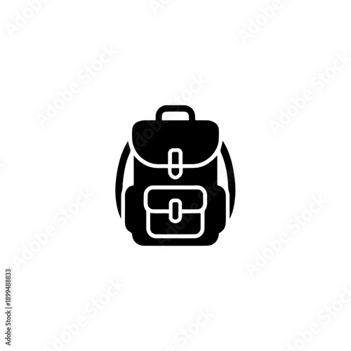 Backpack icon design. illustration isolated on white background