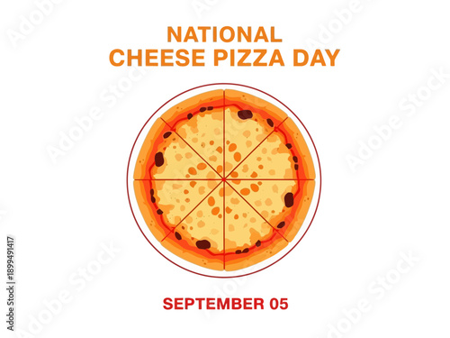 National cheese pizza day september 05 vector graphic