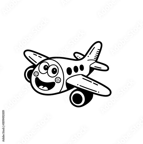 Cartoon line drawing simple doodle plane, helicopter, truck , submarine vector transport.