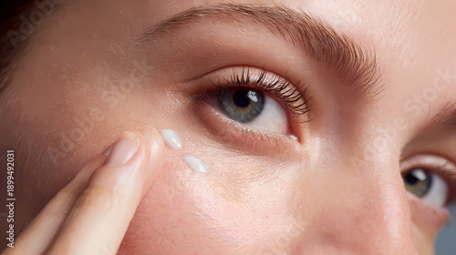 Application de crème contour des yeux – Routine beauté et soin coréen	