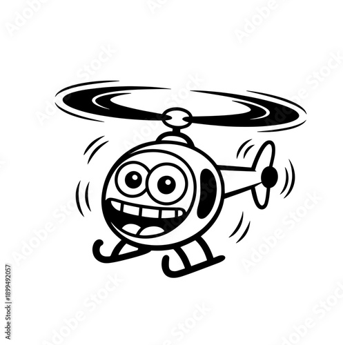 Cartoon line drawing simple doodle plane, helicopter, truck , submarine vector transport.