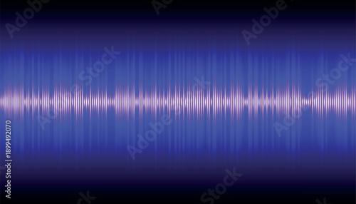 Purple glowing waveform pattern with vertical lines and audio pulse effect