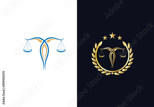 Modern Law logo scales justice law firm logo Concepts luxury justice lawyer logo vector design