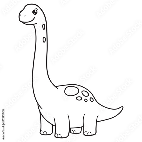 cute baby dinosaur of coloring page activity for kids.
