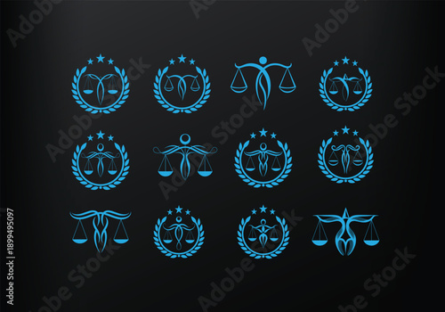 Modern Law logo scales justice law firm logo Concepts luxury justice lawyer logo vector design