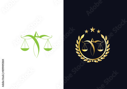 Modern Law logo scales justice law firm logo Concepts luxury justice lawyer logo vector design