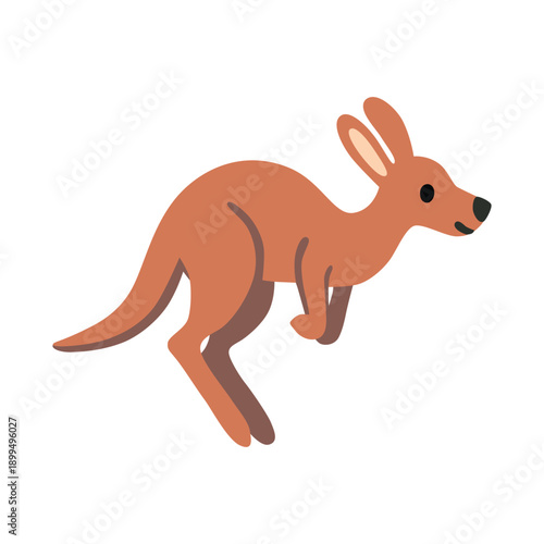 Kangaroo Emoji Icon – Australian Marsupial Animal Vector Illustration