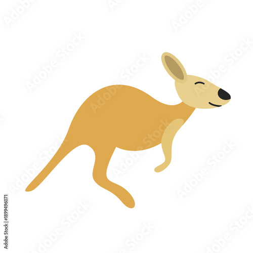 Kangaroo Emoji Icon – Australian Marsupial Animal Vector Illustration