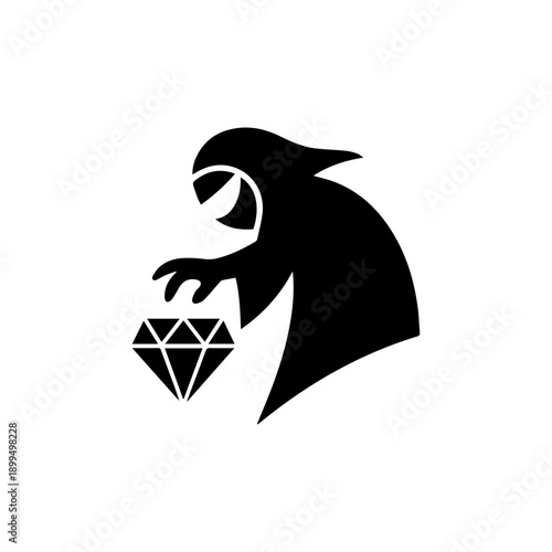 Thief icon set design. illustration isolated on white background