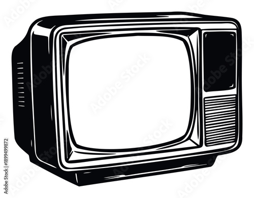 Classic retro television set displaying vintage charm and nostalgia perfect for entertainment history projects media industry graphics or old school technology themed presentations