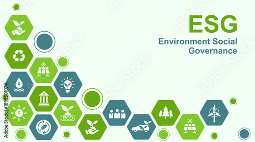 ESG Environmental Social Governance Background for Sustainable Corporate Business Design