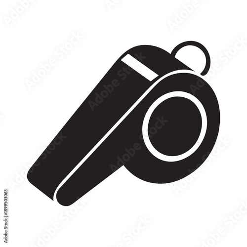 whistle silhouette vector illustration on transparent background