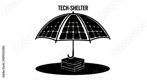 Solar powered umbrella shields technology from the elements