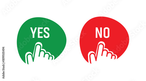 yes and no buttons