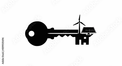 Key symbolizing access to sustainable energy solutions and green technology innovation
