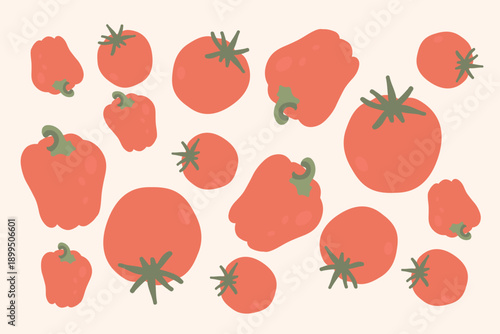 Art & Illustration Fresh Vegetable Mix Banner, Vector Illustration