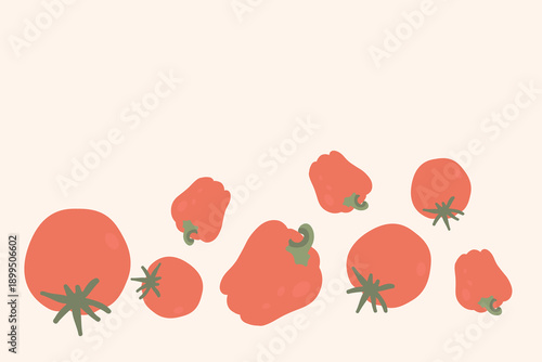 Art & Illustration Fresh Vegetable Mix Banner, Vector Illustration