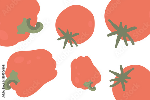 Art & Illustration Fresh Vegetable Mix Banner, Vector Illustration