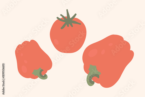Art & Illustration Fresh Vegetable Mix Banner, Vector Illustration