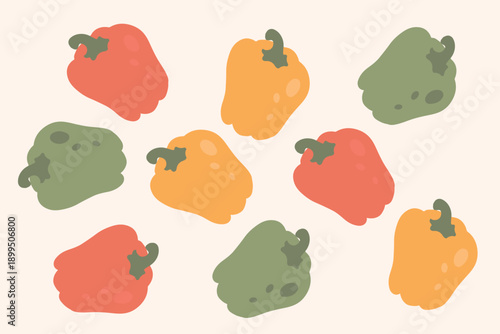 Art & Illustration Fresh Vegetable Mix Banner, Vector Illustration