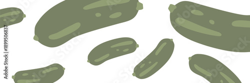 Art & Illustration Fresh Vegetable Mix Banner, Vector Illustration