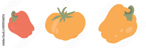 Art & Illustration Fresh Vegetable Mix Banner, Vector Illustration