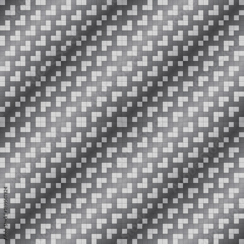 black and white square mosaic seamless pattern vector illustration