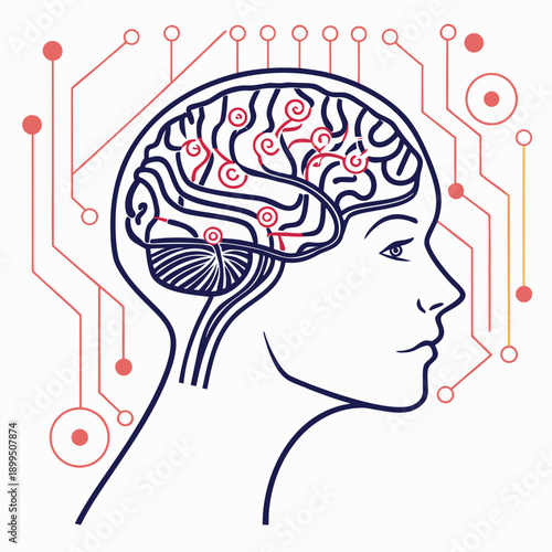 Neural circuits and human cognition intertwined with digital technology
