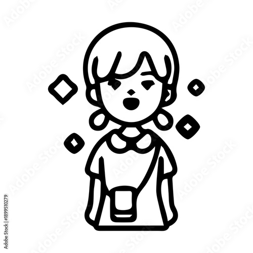 Happy girl with sparkly stars