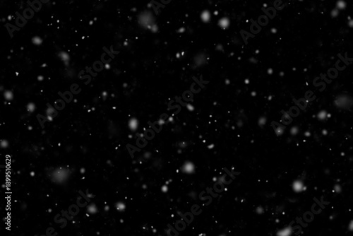 Falling Snowflakes on Dark Background