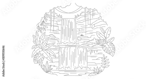 Detailed line drawing of a sweater.
