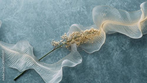 Soft Fabric With Gold Accents Laid out in Folds on a Flat Surface