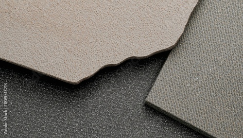 Natural Stone Surface Showing Texture and Curves in Neutral Tones in a Close-...