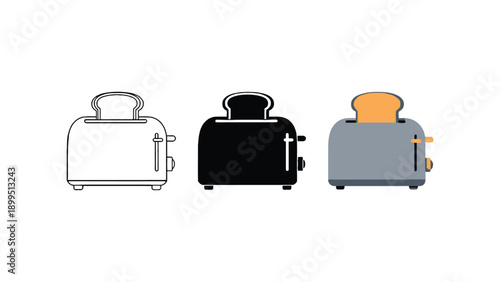 Different toaster designs and styles for kitchen appliances