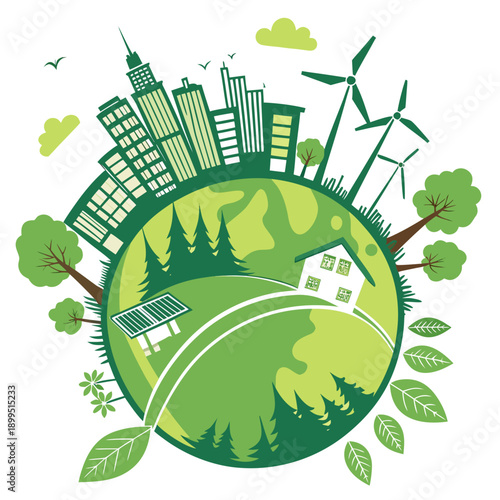 Sustainable energy and urban development harmonizing with nature for a green future