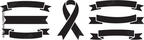 abstract eye and mask icons set in black, mystery and vision symbols collection, surreal eye graphic elements isolated