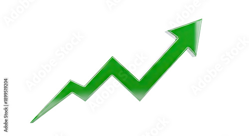 Green arrow graph indicating upward trend