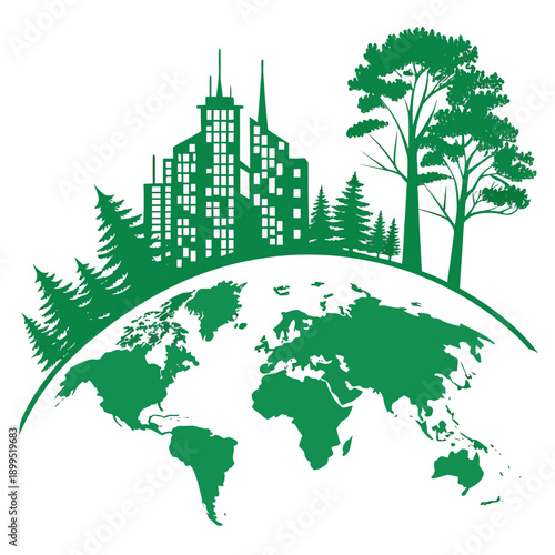 Sustainable urban development harmonizing with nature and global progress