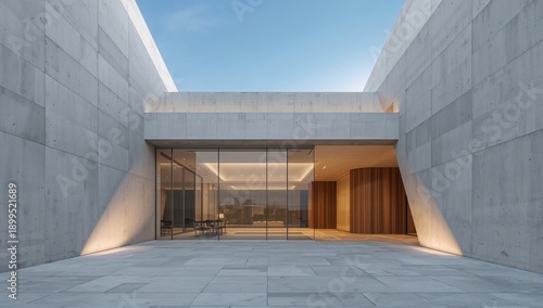 Modern Building With Open Space and Concrete Design During Daylight