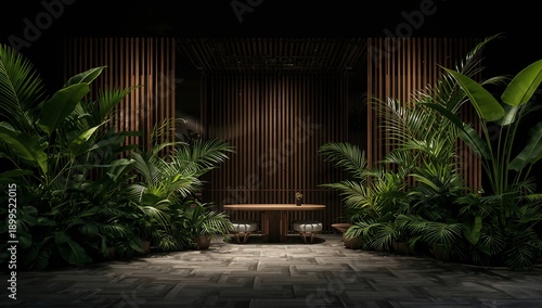 Home Decor Scene With Plants and Woven Lights in a Cozy Indoor Space