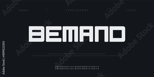 Bemand, Creative digital minimal modern alphabet fonts. Typography minimalist urban digital fashion future creative logo font. vector illustration
