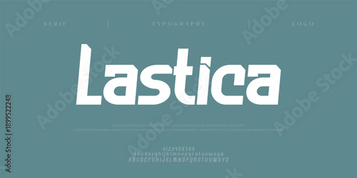 Lastica, Creative digital modern minimal logo alphabet font. Typography abstract minimalist sans serif typeface technology, electronic, sport, music, creative logos fonts. vector illustration
