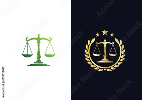 Modern Law logo scales justice law firm logo Concepts luxury justice lawyer logo vector design
