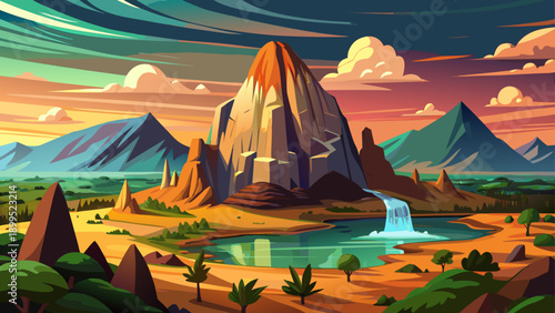 Very beautiful view of Zuma Rock near Abuja, rising dramatically from the landscape, symbolizing strength, mystery, and cultural significance within Nigeria’s natural and historical identity.