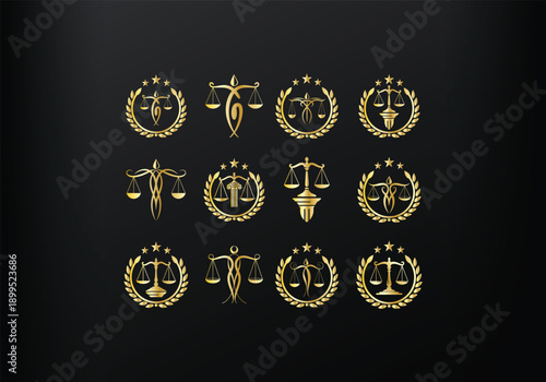 Modern Law logo scales justice law firm logo Concepts luxury justice lawyer logo vector design