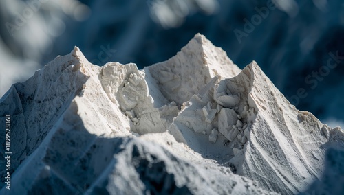 Snow-covered Peaks Stand Tall in the Mountain Range During Bright Daylight Ho...