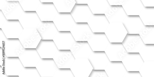 White abstract honeycomb mosaic and tile geometric hexagon vector illustration. geometric digital technology polygon science vintage square mosaic and web cover business texture.